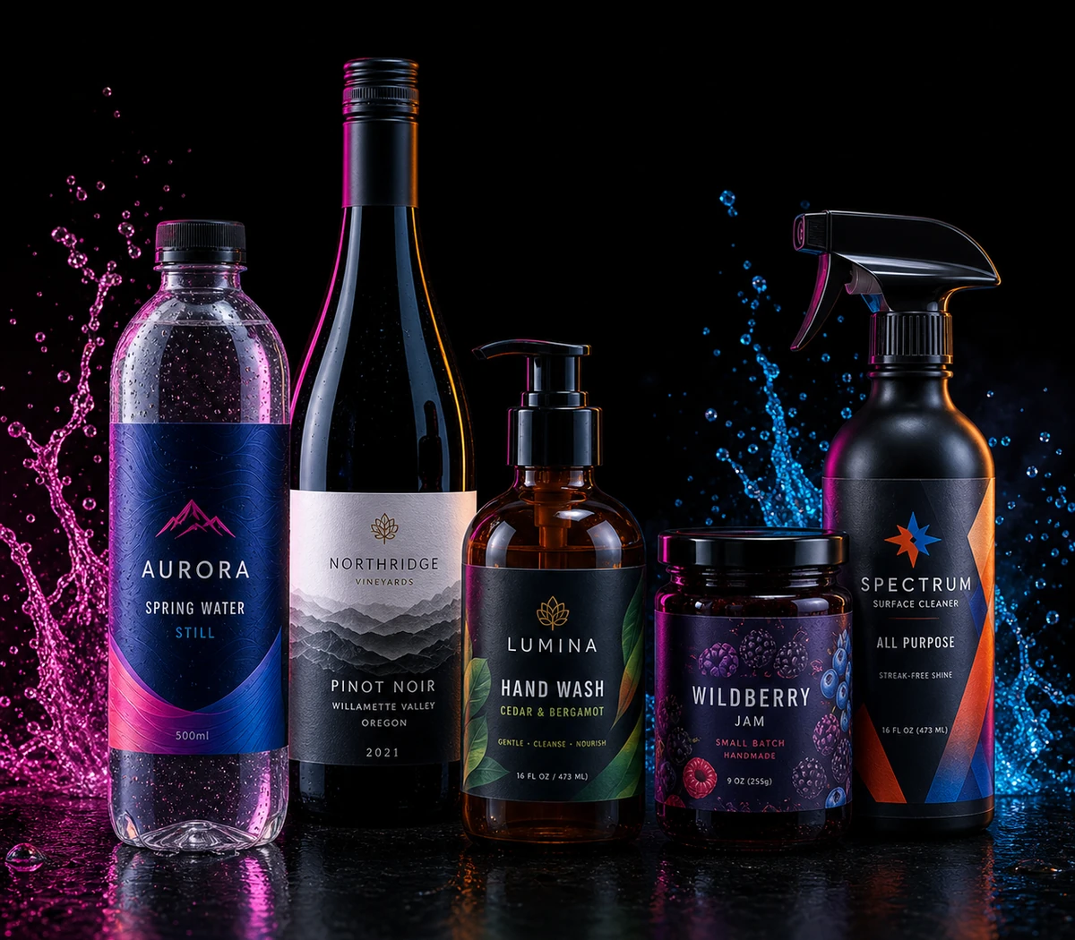 Custom product labels and bottle branding