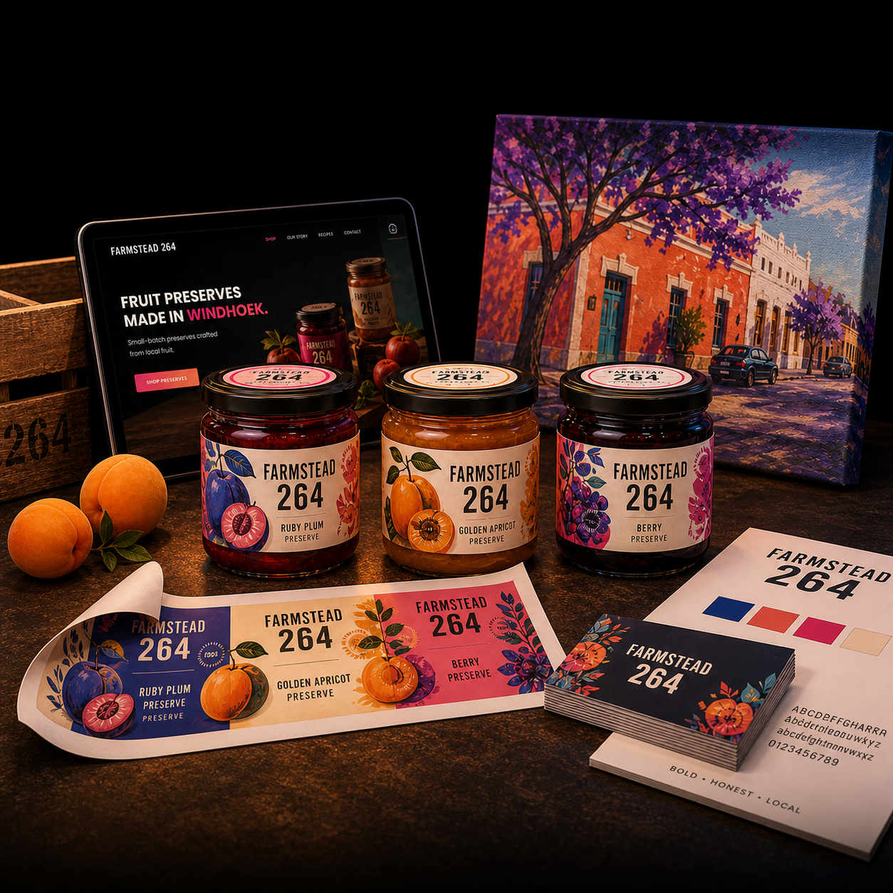 Custom jam label printing and brand development by No Smudge