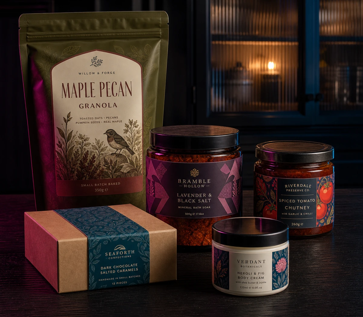 Custom product labels for food, cosmetics and packaging
